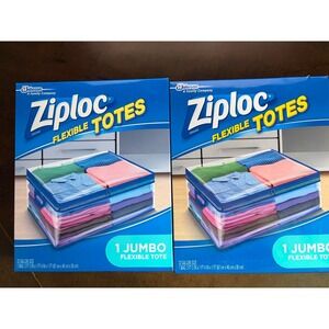 2x Ziploc Flexible Totes Storage Bag Jumbo 22 Gallon Bag 1 Ct Organization NEW